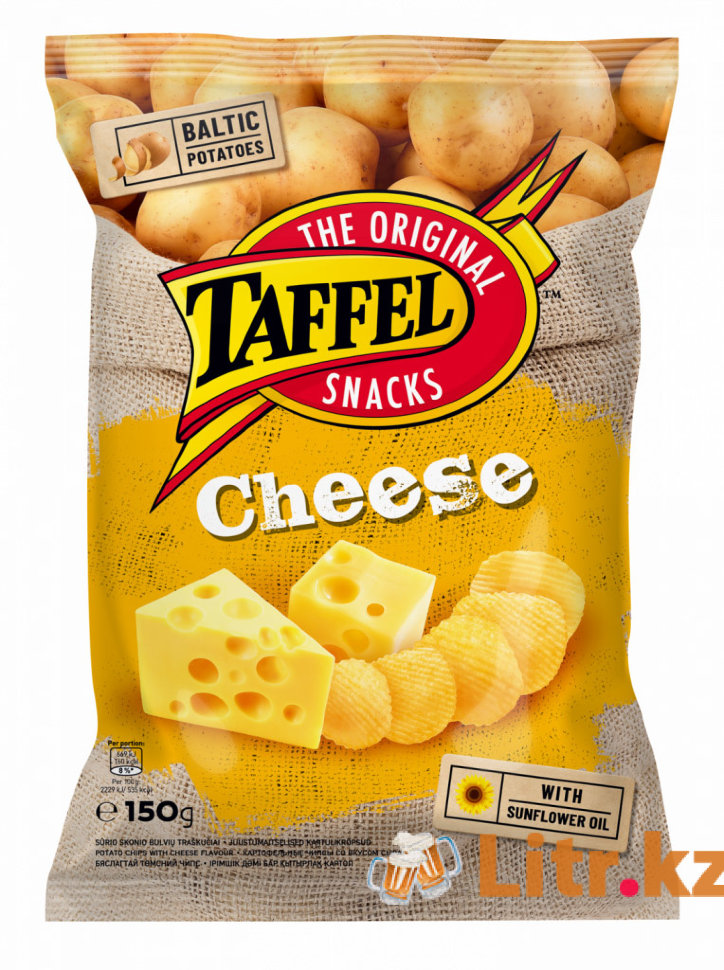 Картофельные чипсы Taffel со вкусом сыра 150 грамм