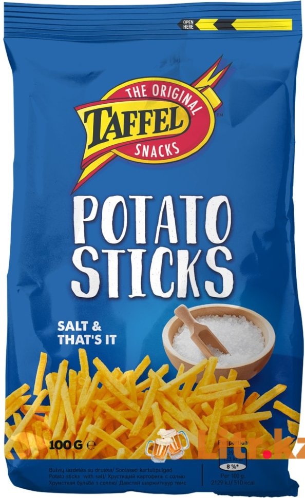 Хрустяший картофель «Taffel» с солью 100 грамм