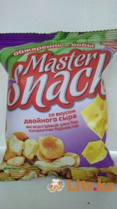 Обжаренная кукуруза «Master Snack» со вкусом двойного сыра, 90 грамм 