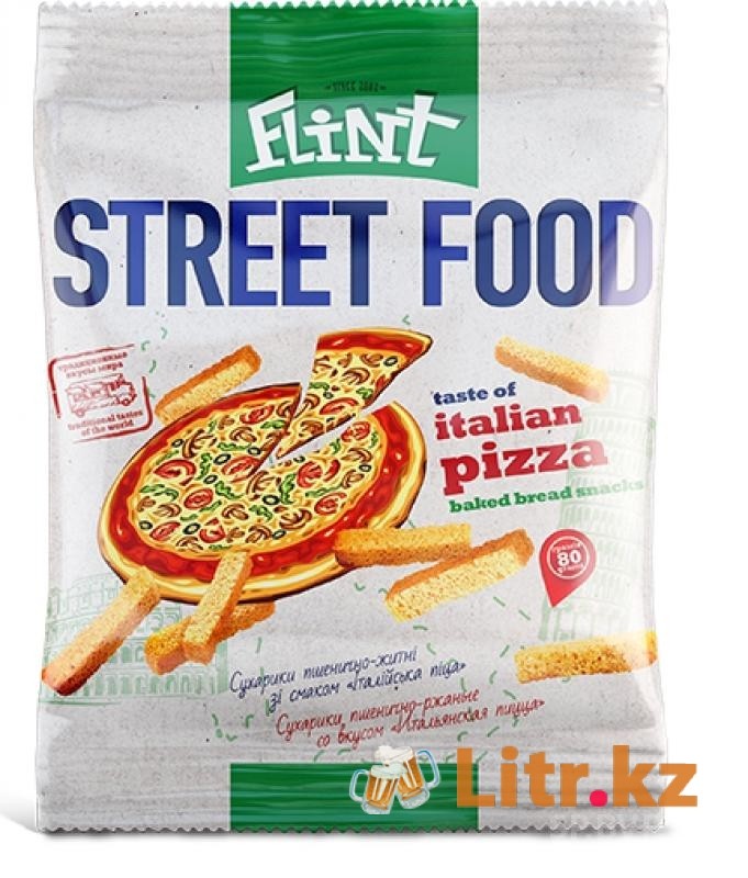 Сухарики «Flint»  со вкусом итальянской пиццы 80 грамм