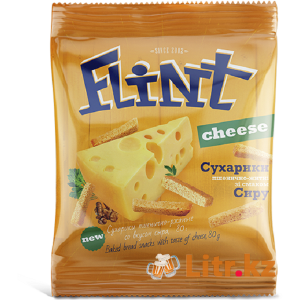 Сухарики «Flint»  со вкусом сыра 80 грамм