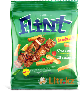 Сухарики «Flint»  со вкусом шашлыка 80 грамм