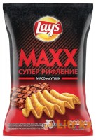 Чипсы «Lay's MAXX» Мясо на углях 75 грамм