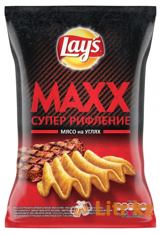 Чипсы «Lay's MAXX» Мясо на углях 75 грамм